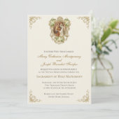 Catholic Wedding Heirloom Nuptial Mass  Einladung (Stehend Vorderseite)