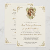 Catholic Wedding Heirloom Nuptial Mass  Einladung (Vorne/Hinten)
