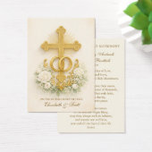 Catholic Wedding Prayer Card Gold Cross (Schreibtisch)