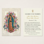 Catholic Wedding Prayer Guadalupe (Vorne & Hinten)