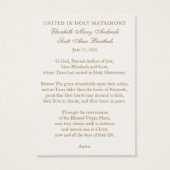 Catholic Wedding Prayer – Our Lady of Grace (Rückseite)