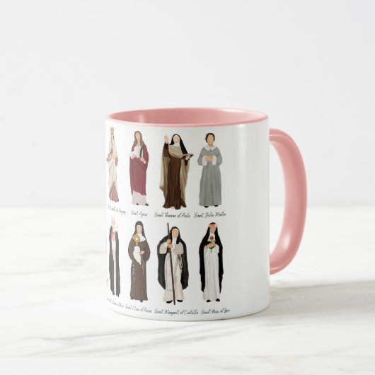 Catholic Women Saint Coffee Tasse, 11 oz Tasse (VorderseiteRechts)