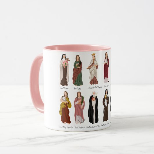 Catholic Women Saint Coffee Tasse, 11 oz Tasse (Vorderseite Links)