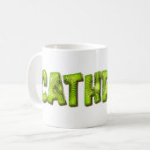 Cathrine Name Kiwi Style Tasse Kaffeetasse (Vorderseite Links)