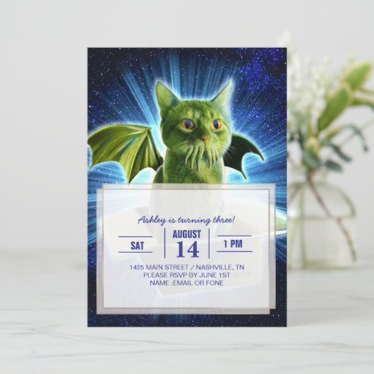 Cathulhu Einladung (Stehend Vorderseite)