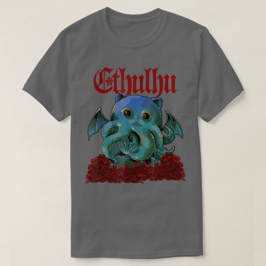 Cathulhu Funny Niedlich Cathulhu Kawaii Cat T-Shirt (Design vorne)