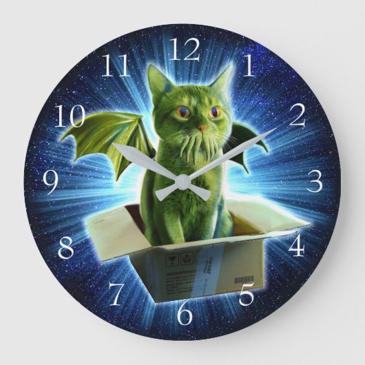 Cathulhu Große Wanduhr (Vorderseite)