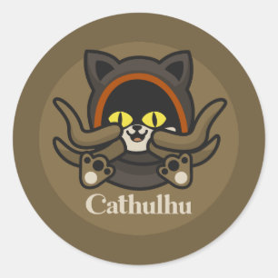 Cathulhu Runder Aufkleber