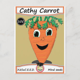 Cathy Carrot Seed Packet 1 Postkarte