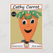 Cathy Carrot Seed Packet 1 Postkarte (Vorderseite)