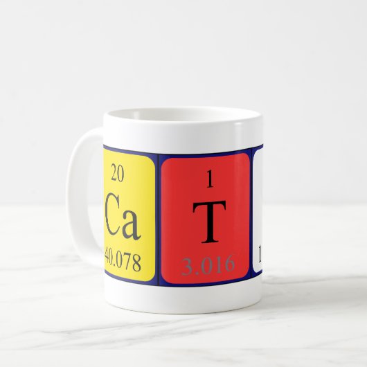 Cathy Periodenname Tasse (Vorderseite Links)