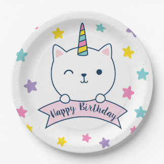 Caticorn | Alles Gute zum Geburtstag Pappteller