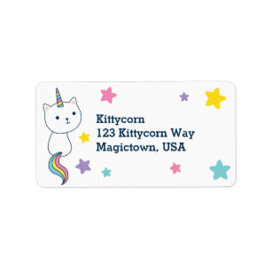 Caticorn   Bezeichnung    Weiß Adressaufkleber