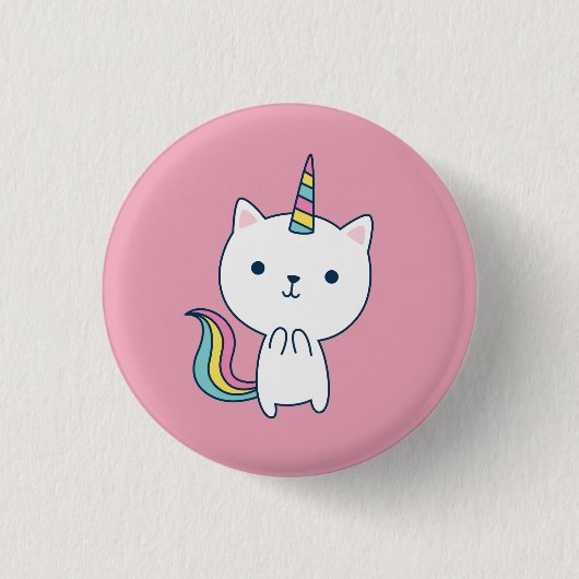 Caticorn | Button | Rosa (Vorderseite)