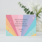 Caticorn Cat Meow-Gical Birthday Kid Dankeskarte (Stehend Vorderseite)