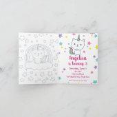 Caticorn | Einladung | Geklappt | weiß (Innenseite)