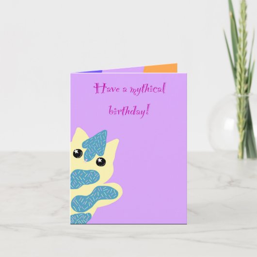 Caticorn Geburtstagskarte Karte (Vorderseite)