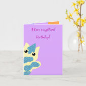 Caticorn Geburtstagskarte Karte (Gelbe Blume)
