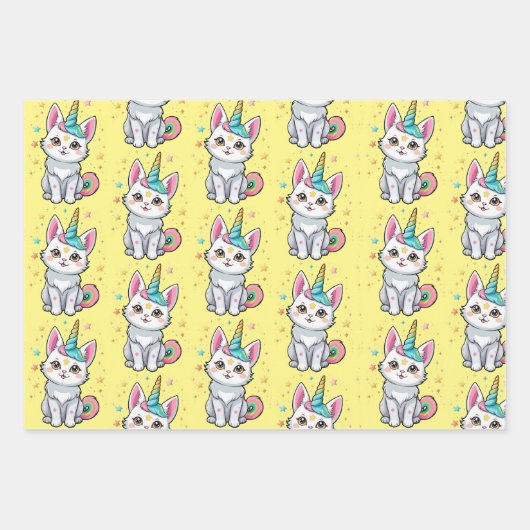 Caticorn Geschenkpapier Set (Vorderseite 3)