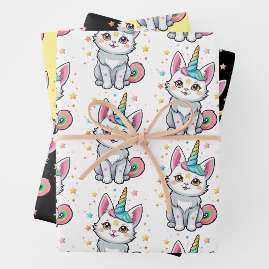 Caticorn Geschenkpapier Set (Beispiel)