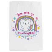 Caticorn | Geschenktasche | Goodie Bag | weiß Mittlere Geschenktüte (Vorderseite)