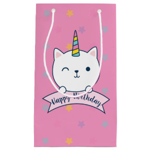 Caticorn Geschenktasche Rosa Kleine Geschenktüte