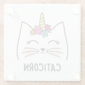 Caticorn Glasuntersetzer (Rückseite)