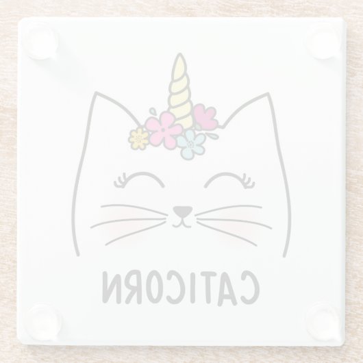 Caticorn Glasuntersetzer (Rückseite)