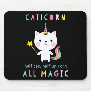 Caticorn Half Cat Unicorn Shirt Niedlich Girls Meo Mousepad