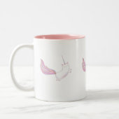 Caticorn im Flug Zweifarbige Tasse (Links)