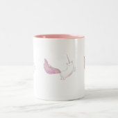 Caticorn im Flug Zweifarbige Tasse (Mittel)