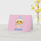 Caticorn Karte (Gelbe Blume)