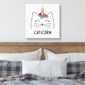 Caticorn Leinwanddruck (Insitu (Schlafzimmer))