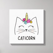 Caticorn Leinwanddruck (Vorderseite)
