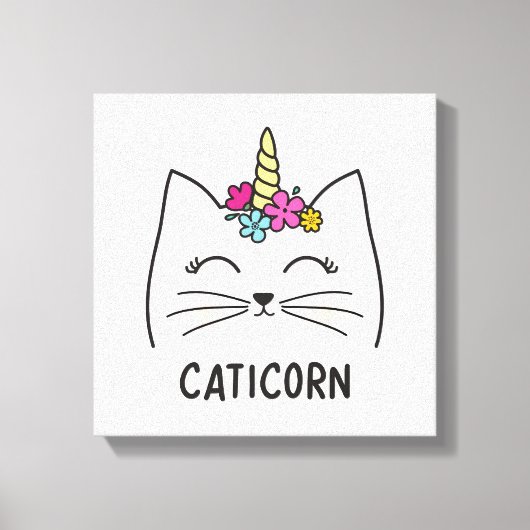 Caticorn Leinwanddruck (Vorderseite)
