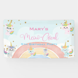 Caticorn Meow-Gical Birthday Banner