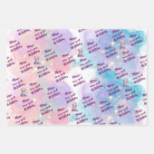 Caticorn Meow Gical Birthday Geschenkpapier Set (Vorderseite 3)