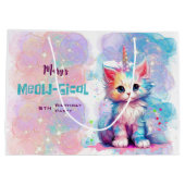 Caticorn Meow Gical Birthday Große Geschenktüte (Rückseite)