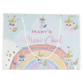 Caticorn Meow-Gical Birthday Große Geschenktüte (Rückseite)