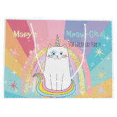 Caticorn Meow-Gical Birthday Große Geschenktüte (Rückseite)