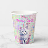 Caticorn Meow Gical Birthday Pappbecher (Rückseite)