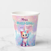 Caticorn Meow Gical Birthday Pappbecher (Vorderseite)