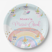 Caticorn Meow-Gical Birthday Pappteller (Vorderseite)