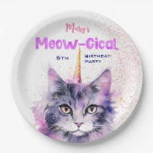Caticorn Meow-Gical Birthday Pappteller (Vorderseite)