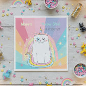 Caticorn Meow-Gical Birthday Serviette