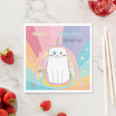 Caticorn Meow-Gical Birthday Serviette (Beispiel)