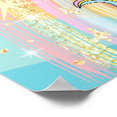 Caticorn Meow Gical Birthday Willkommen Poster (Ecke)