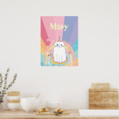 Caticorn Meow-Gical Girl Poster mit Namen (Küche)