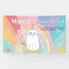 Caticorn Meow-Gical kid Birthday Banner