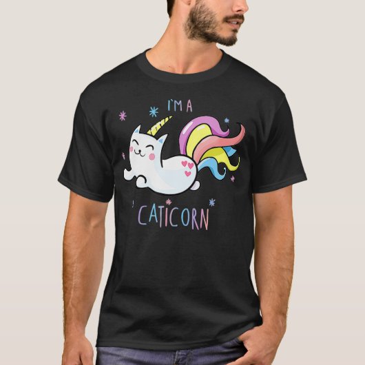 Caticorn Meowgical Rainbow  Cat Kittycorn T-Shirt (Vorderseite)